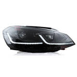 VW Golf 7 2012-2017 Fari Anteriori LED Look G7.5 Total Black