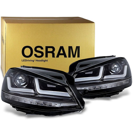 VW Golf 7 2012-2017 Fari Anteriori Full Led OSRAM Xenon Neri