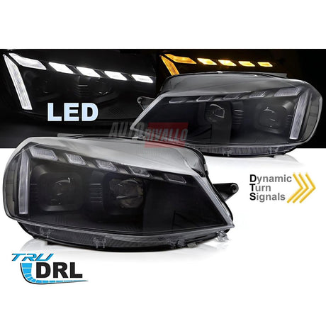 VW Golf 7.5 2017-2019 Fari Anteriori Full LED DRL Freccia SEQ