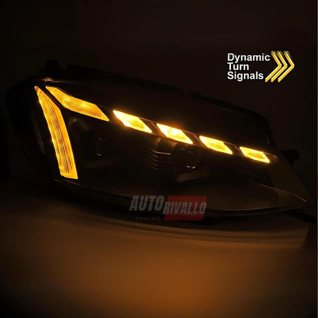 VW Golf 7.5 2017-2019 Fari Anteriori Full LED DRL Freccia SEQ