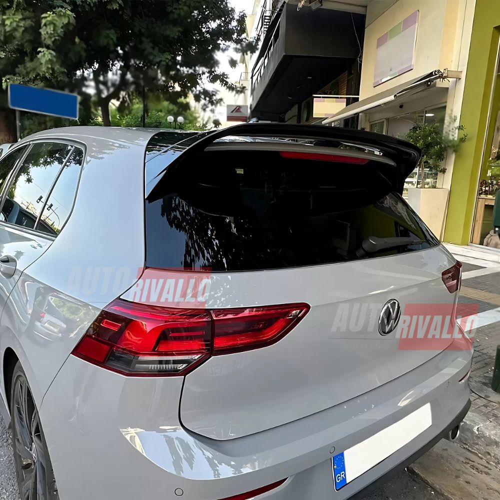 VW Golf 8 MK8 2019-2024 Spoiler Tetto Posteriore Nero Lucido