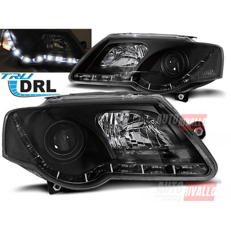 VW Passat 3C B6 2005-2010 Fari Anteriori Con Luci Diurne LED