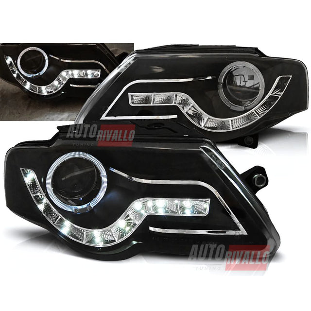 VW Passat 3C B6 2005-2010 Fari Anteriori a LED Angel Eyes