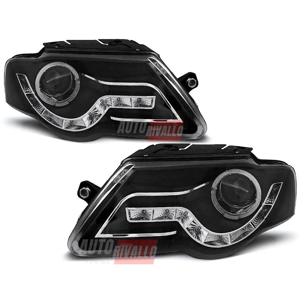 VW Passat 3C B6 2005-2010 Fari Anteriori a LED Angel Eyes