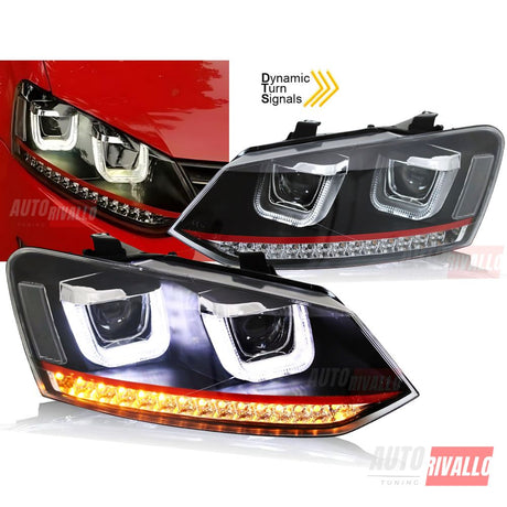 VW Polo 6R 6C 2009-2017 Fari Anteriori LED Frecce Dinamiche