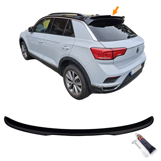 VW T-Roc 2017, 2018, 2019, 2020, 2021, 2022 Spoiler Tetto Posteriore Nero Lucido