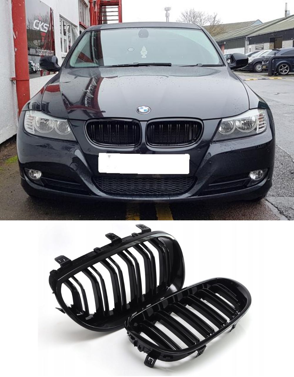 BMW Serie 3 E90 E91 2008-2012 Griglia Radiatore Doppia Striscia