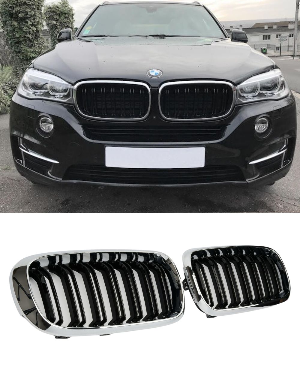 BMW X5 F15 2013-2018 Griglia Radiatore M Look Nero Cromato