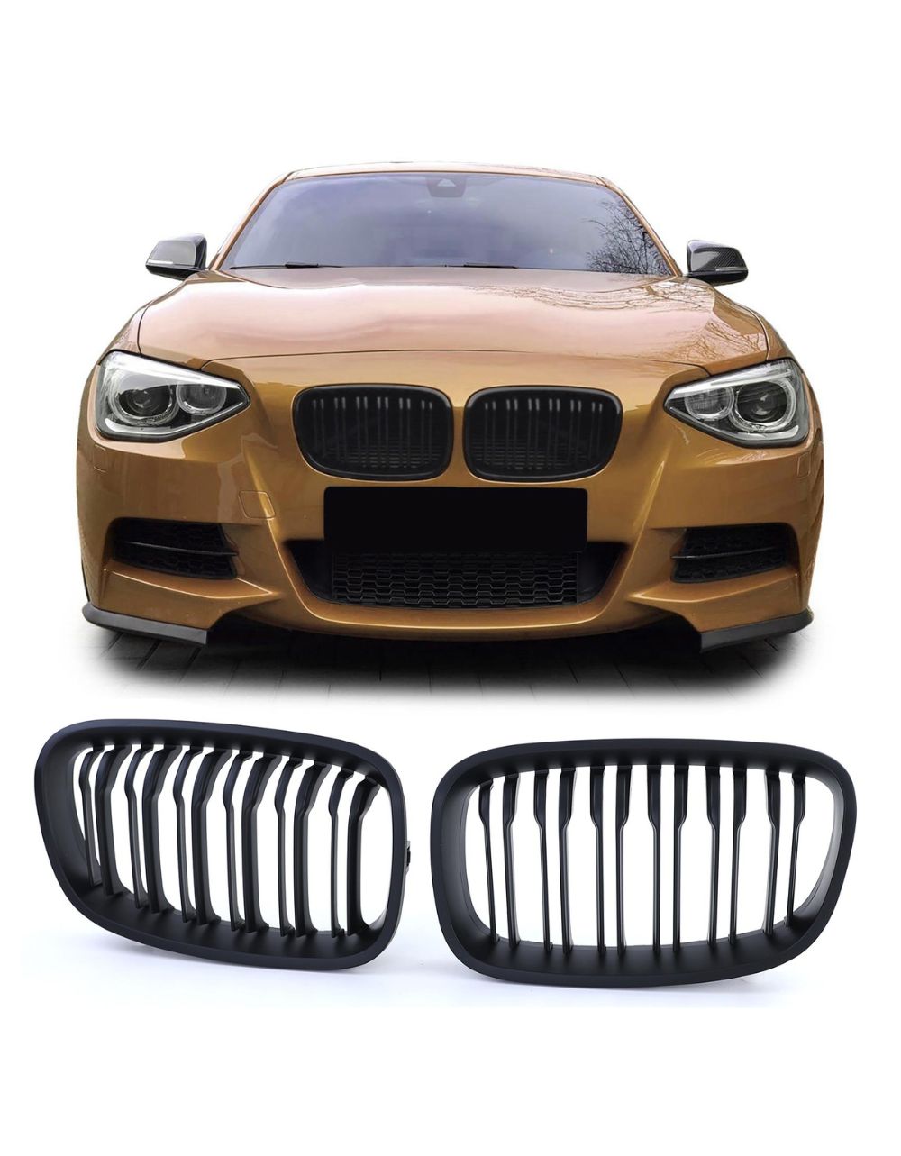 BMW Serie 1 F20 F21 2011-2015 Griglia M Look Nero Opaco