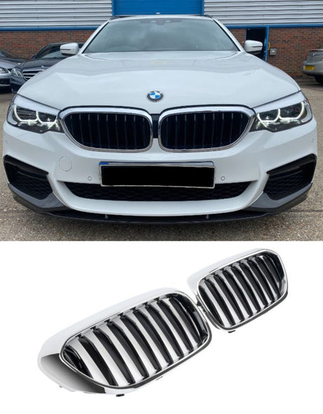 BMW 5 G30 G31 2017-2020 Griglia Anteriore M Look Nero Cromato