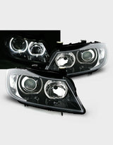 BMW Serie 3 E90 E91 2005-2008 Fari Anteriori Angel Eyes LED