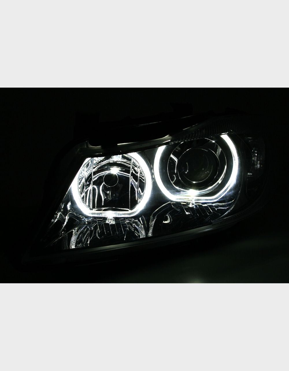 BMW Serie 3 E90 E91 2005-2008 Fari Anteriori Angel Eyes LED