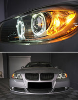 BMW Serie 3 E90 E91 Berlina - Touring 2005-2008 Fari Anteriori Angel Eyes LED