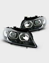 BMW Serie 3 E90 E91 Berlina - Touring 2005-2008 Fari Anteriori Angel Eyes LED