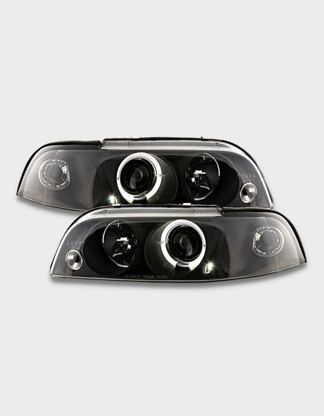 Fiat Punto 1 176 1993-2000 Fari Anteriori Angel Eyes LED Nero