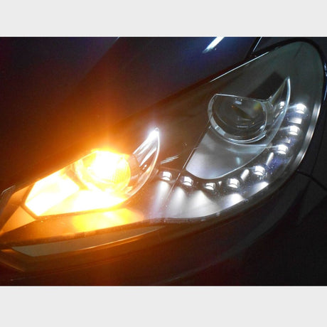 VW Golf 6 2008-2012 Fari Anteriori Con Vere Luci Diurne LED