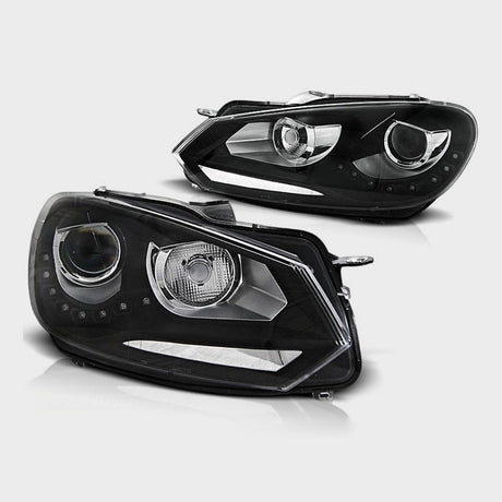 VW Golf 6 2008-2012 Fari Anteriori Con Vere Luci Diurne LED