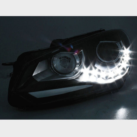 VW Golf 6 2008-2012 Fari Anteriori Con Vere Luci Diurne LED