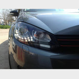 VW Golf 6 2008-2012 Fari Anteriori Con Vere Luci Diurne LED