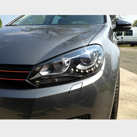 VW Golf 6 2008-2012 Fari Anteriori Con Vere Luci Diurne LED