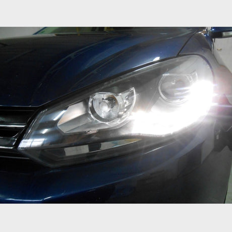 VW Golf 6 2008-2012 Fari Anteriori Con Vere Luci Diurne LED