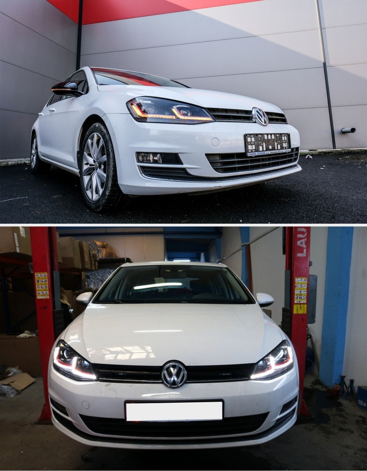 VW Golf 7 2012-2017 Fari Anteriori LED Dinamico GTI Look in ottica Facelift Golf 7.5