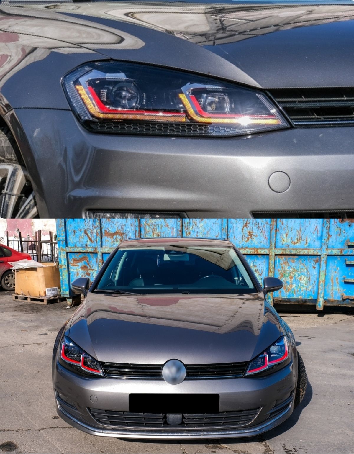 VW Golf 7 2012-2017 Fari Anteriori LED Dinamico GTI Look in ottica Facelift Golf 7.5