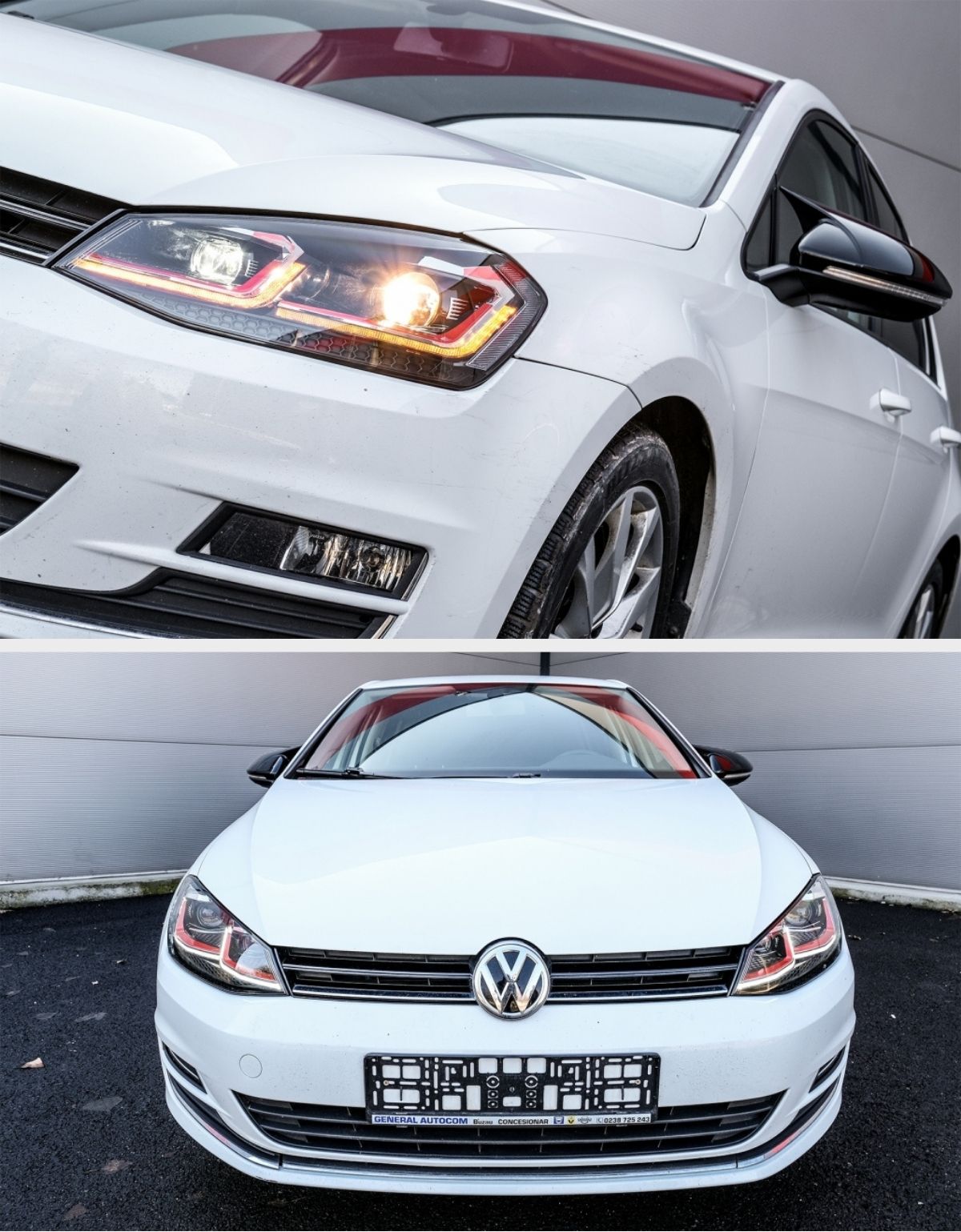 VW Golf 7 2012-2017 Fari Anteriori LED Dinamico GTI Look in ottica Facelift Golf 7.5