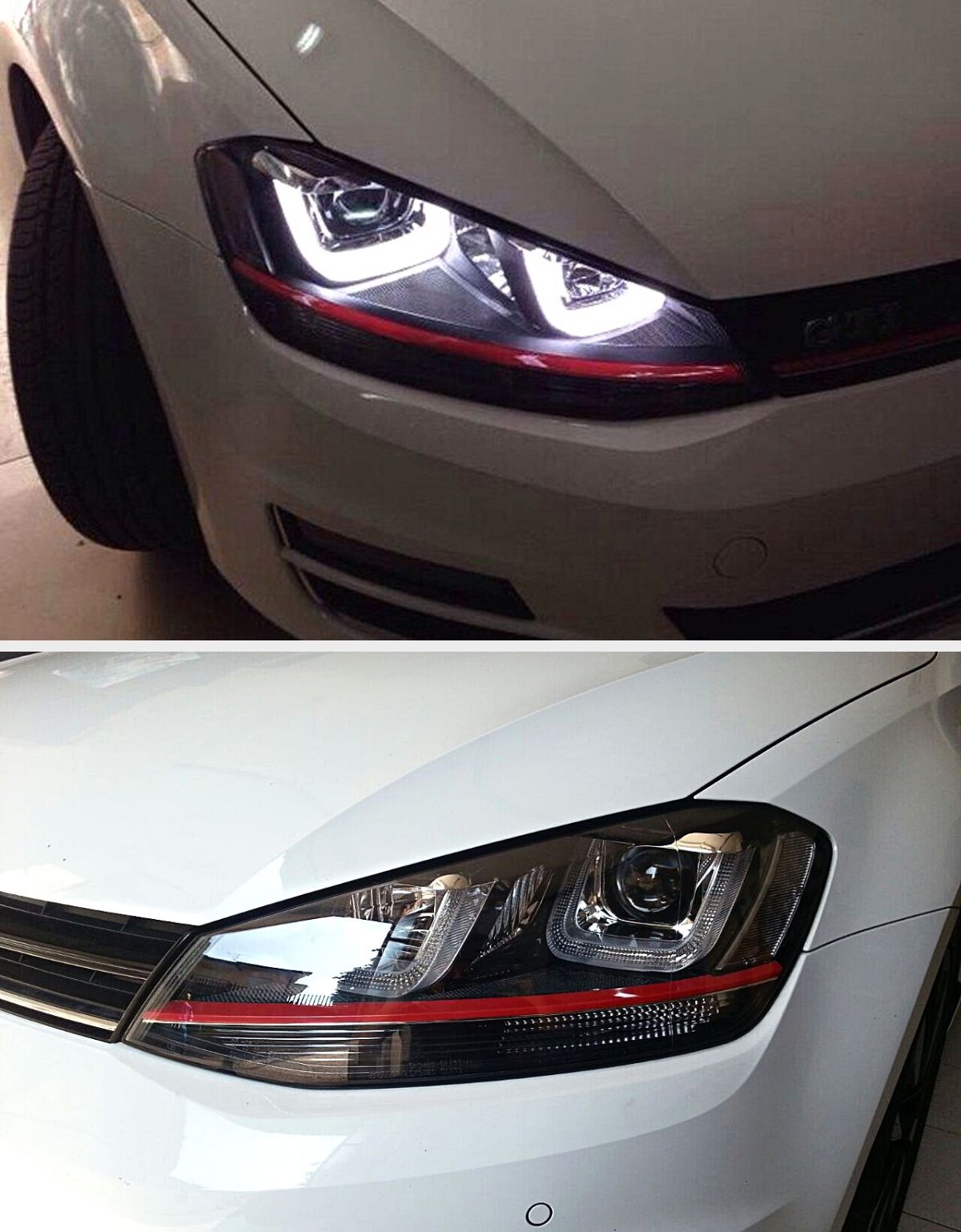 VW Golf 7 2012-2017 Fari Anteriori GTI Look Luci Diurne LED