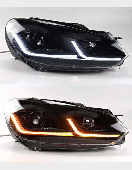 VW Golf 6 2008-2012 Fari Anteriori LED Dinamiche G7.5 Look