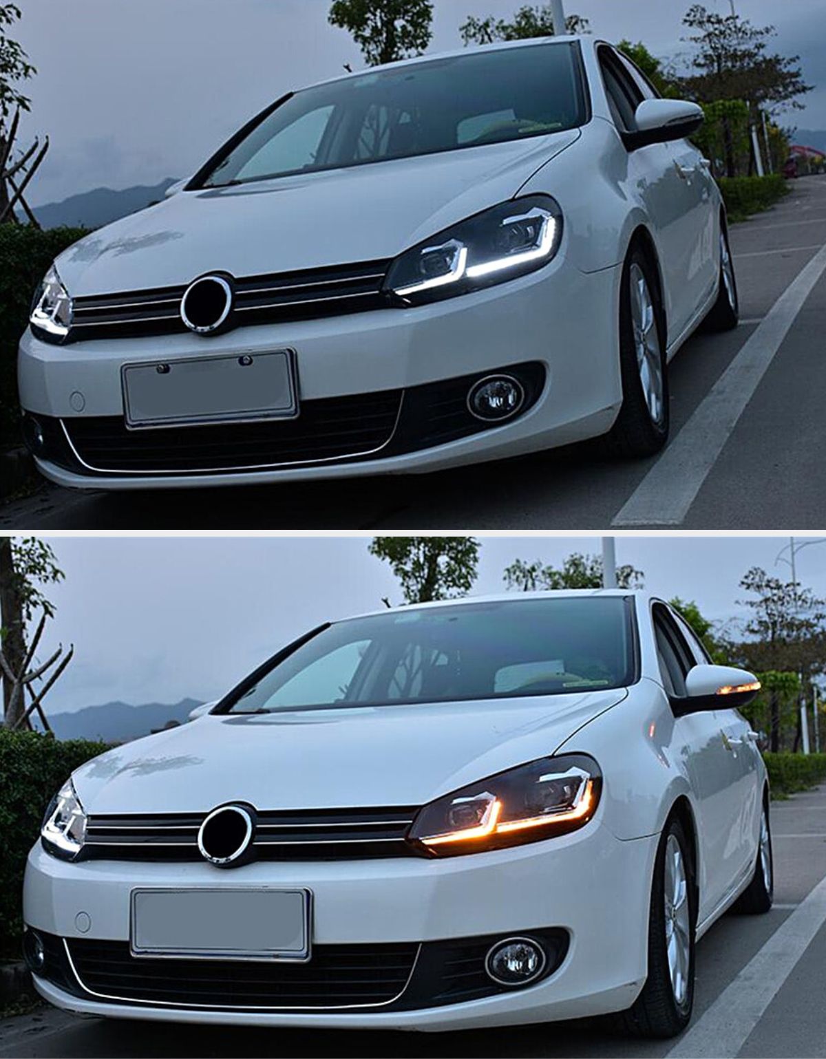 VW Golf 6 2008-2012 Fari Anteriori LED Dinamiche G7.5 Look