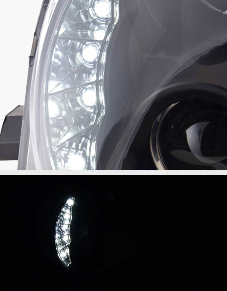 Alfa Mito 2008-2018 Fari Anteriori Con Vere Luci Diurne a LED Nero