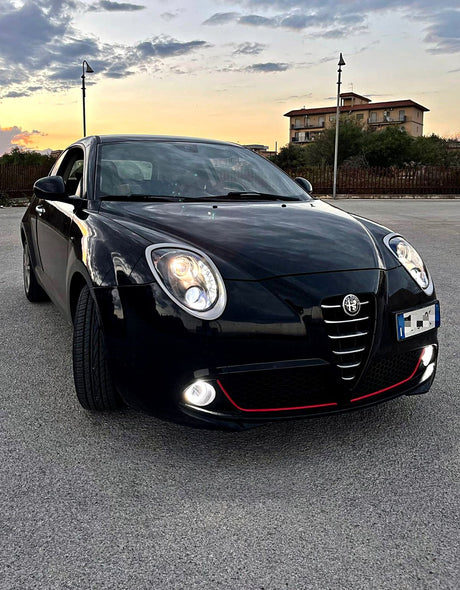 Alfa Mito 2008-2018 Fari Anteriori Con Vere Luci Diurne a LED Nero