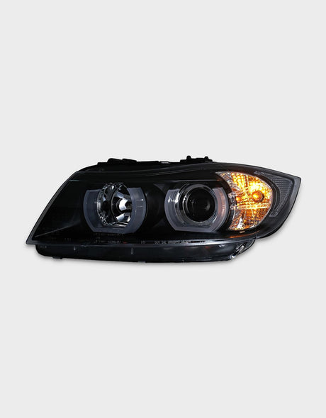 BMW Serie 3 E90 E91 2005-2008 Fari Anteriori Xenon Angel Eyes 3D U-LED