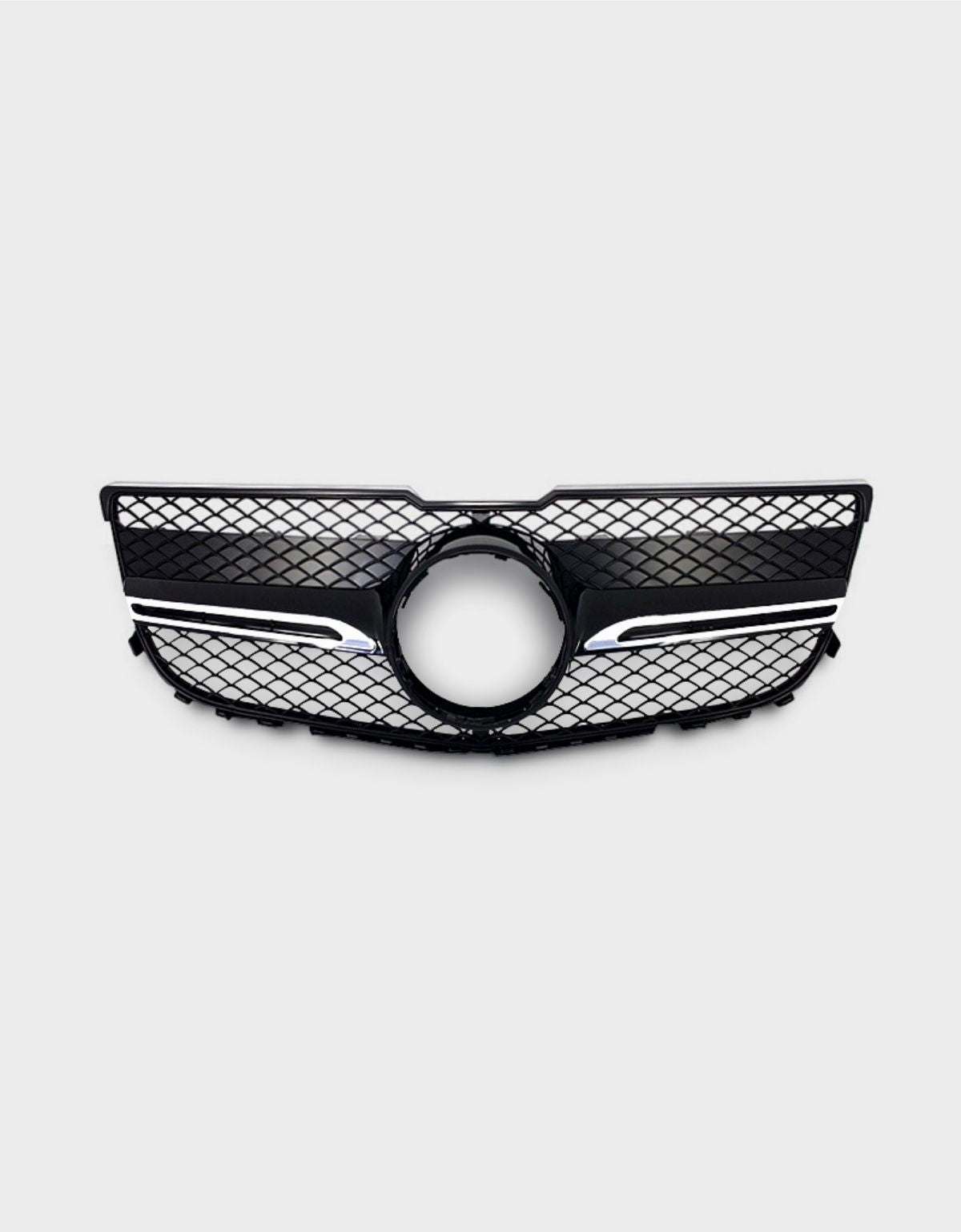 Autorivallo | Griglia Sportiva per Mercedes Benz GLK (X204) Anno: 09/2012 - 07/2015 Ottica sportiva Nero / Cromato Qualità OEM - Plastica ABS, montaggio facile.