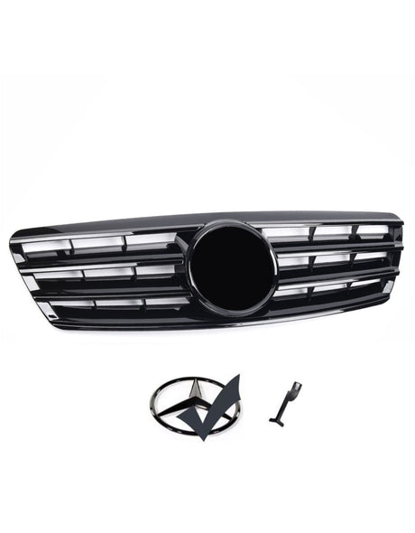 Mercedes C W203 00-07 Griglia Anteriore LOOK AMG Nero Lucido