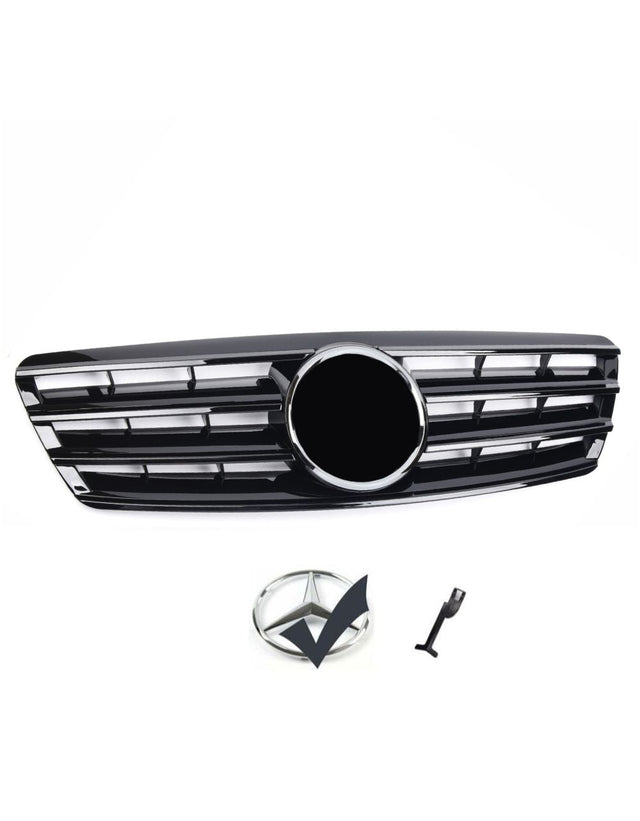 Mercedes C W203 2000-2007 Griglia Radiatore LOOK AMG Nero Lucido