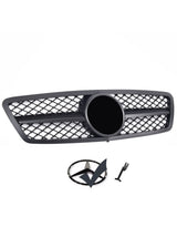 Mercedes C W203 2000-2007 Griglia Anteriore Nero Opaco Look AMG