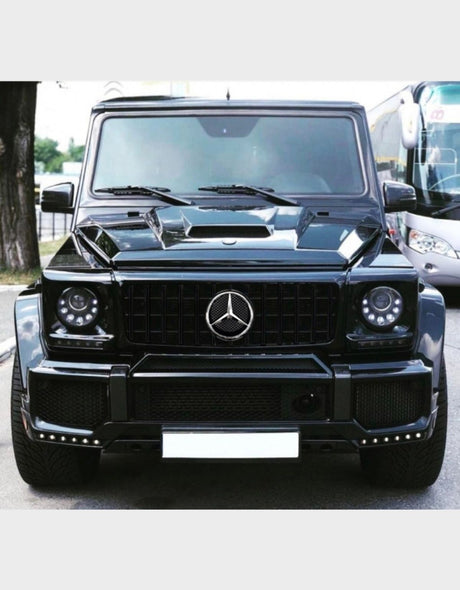 Mercedes G W463 1990-2018 Griglia Radiatore Panamericana GTR AMG Calandra Nero Design AMG G65