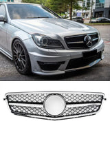 Mercedes C Coupe C204 2011-2014 Griglia Anteriore Cromato Nero Look AMG