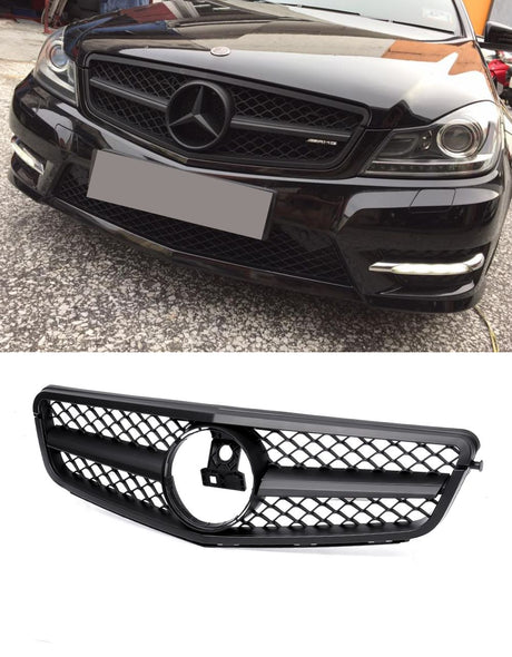 Mercedes Coupe C204 2011-2014 Griglia Radiatore Nero Opaco Look AMG