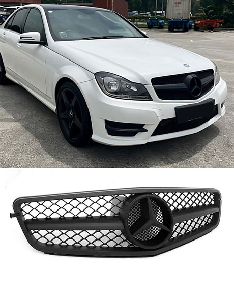 Mercedes Coupe C204 2011-2014 Griglia Anteriore Nero Opaco Look AMG