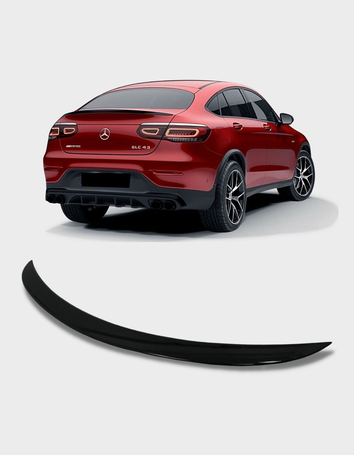 Mercedes GLC Coupe C253 19-22 Spoiler Cofano AMG Design Nero Lucido