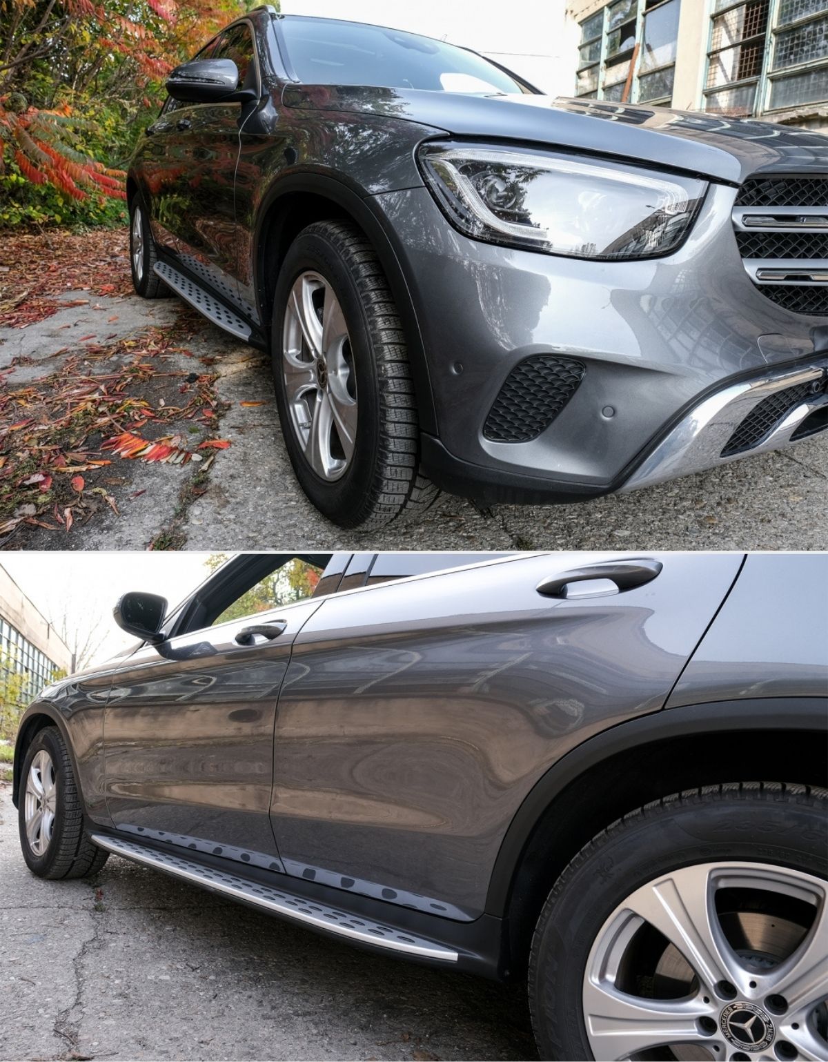 Mercedes GLC X253 2015-2019 Barre Pedane Laterali Sottoporta in Alluminio