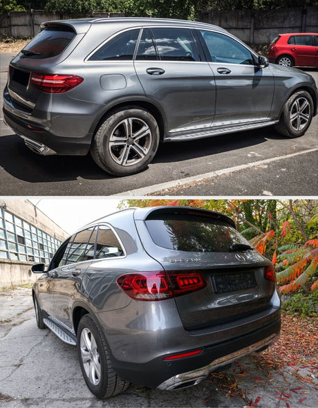 Mercedes GLC X253 2015-2019 Barre Pedane Laterali Sottoporta in Alluminio