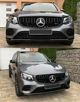 Mercedes GLC X253 C253 15-19 Griglia Anteriore Nero Lucido