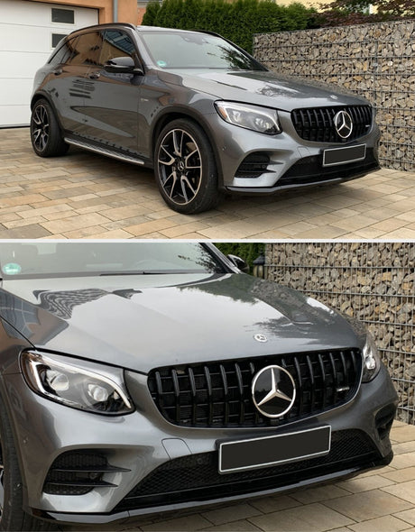 Mercedes GLC X253 C253 15-19 Griglia Anteriore Nero Lucido