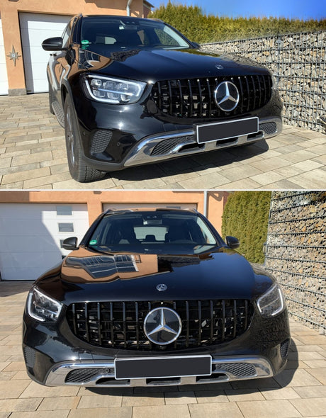 Mercedes GLC X253 C253 2019-2022 Griglia Anteriore GTR Panamericana Calandra radiatore Nero Lucido