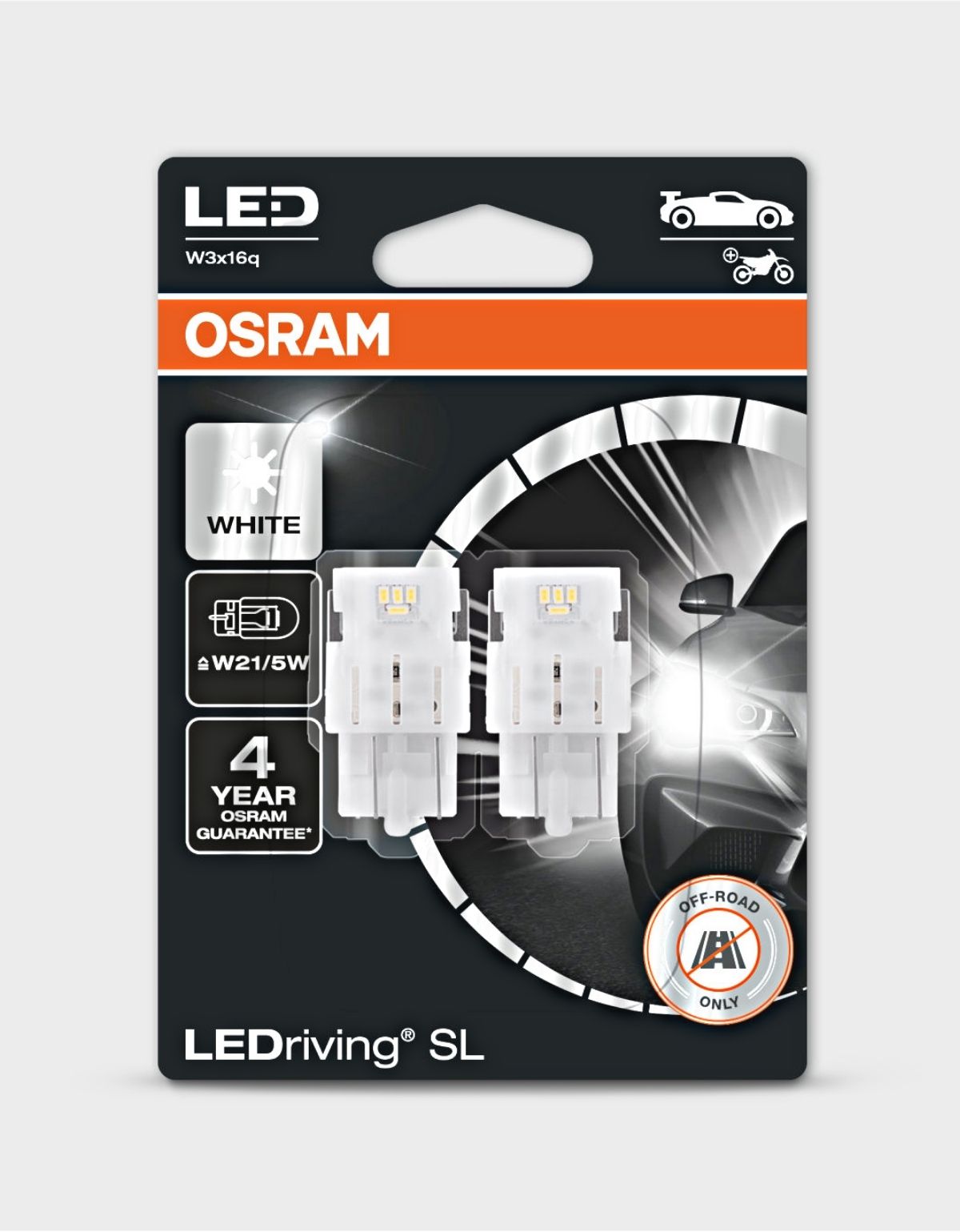 T20 W21/5W Osram Lampadine LEDriving® Bianco 6000K