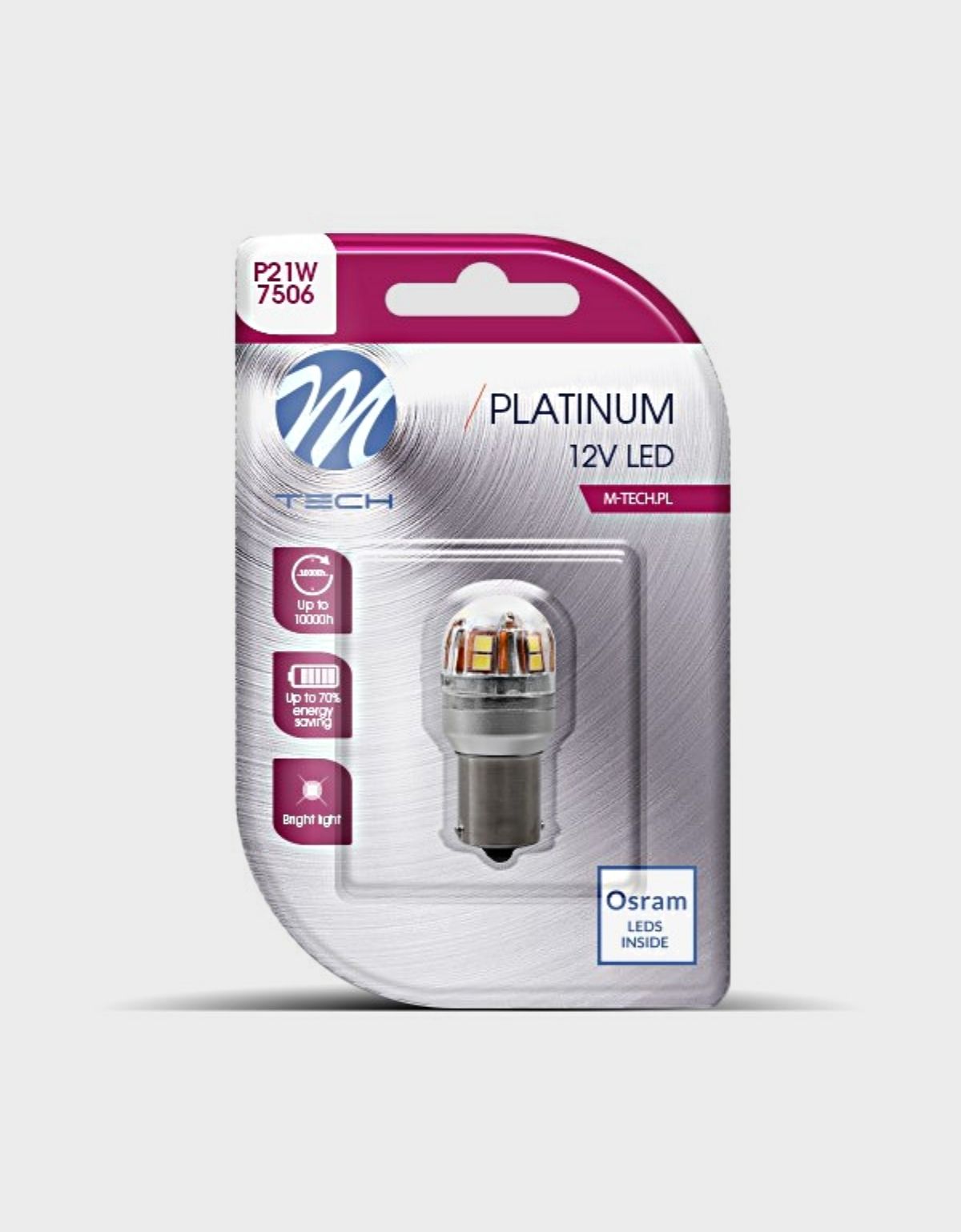 P21W LED 15Smd Lampadina Retromarcia BA15S Bianco 6000K